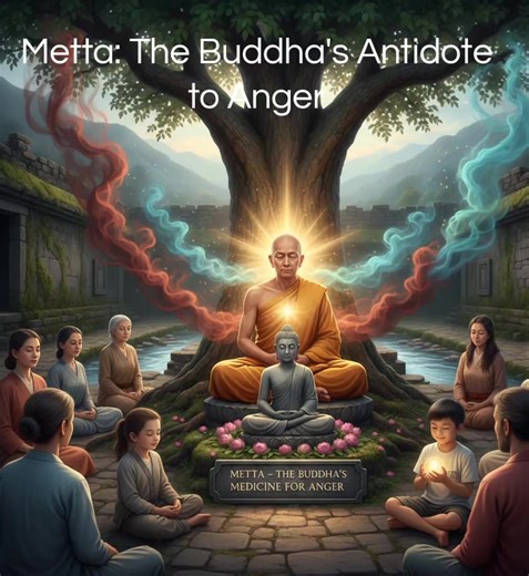 Loving-Kindness (Metta) — The Buddha’s Medicine for Anger. Anger burns the mind and brings suffering. The Buddha taught loving-kindness (mettā) as its cure—not by suppressing anger, but by transforming it into goodwill. According to Gautama Buddha, anger arises from ill will. When the mind is trained to wish, “May you be well; may you be free from suffering,” hostility loses its strength. Mettā practice begins with oneself and gradually extends to others, including those we dislike. This trains 
