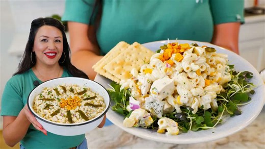 How to cook an easy creamy poblano corn chicken pasta salad