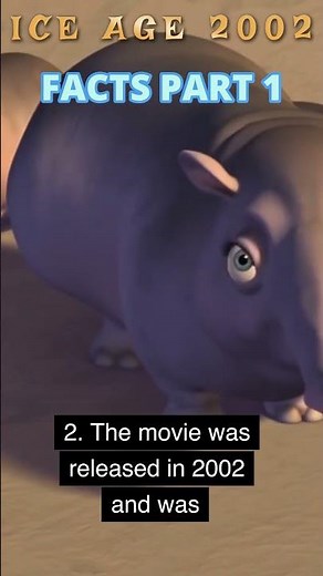 Ice Age Movie 2002| Ice Age Movie Unknown Facts | Ice Age Movie Facts Part 1 #shorts
