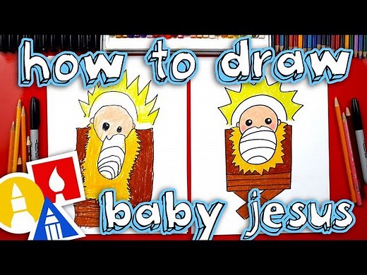 How To Draw Baby Jesus In A Manger - Videos For Kids