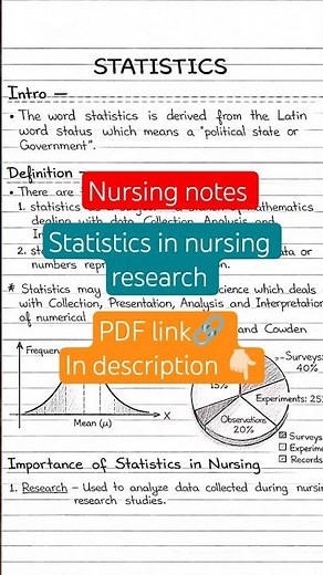 ✨statistics in nursing research, definition, importance