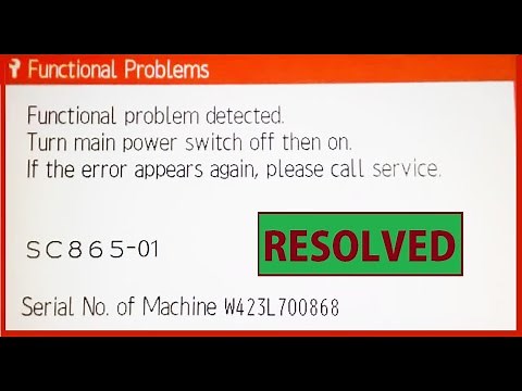 Ricoh Error SC 865-01 removed