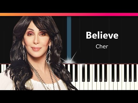 Cher - "Believe" EASY Piano Tutorial - Chords - How To Play - Cover