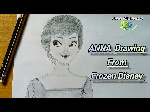 ANNA Pencil Drawing from Frozen _Disney(Step by step Tutorial)