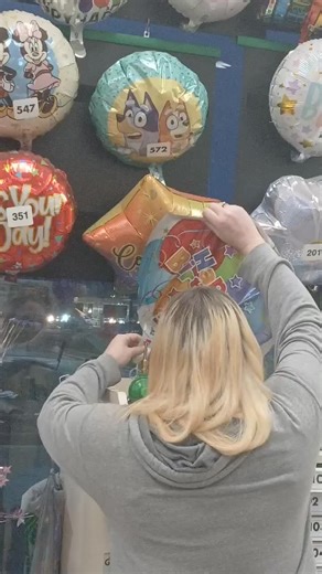 Dollar tree balloons getting blowed up