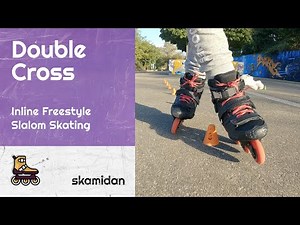 How To Double Cross | How To Inline Freestyle Slalom Skating | Trick Clip Basics