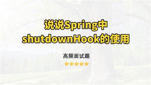 【Java面试】说说Spring中shutdownHook的使用