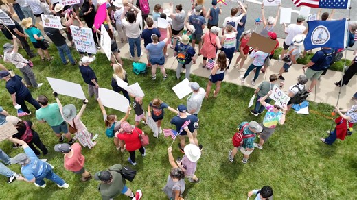 53K views · 2.7K reactions | Better late than never- drone footage of NO KINGS Charlottesville! Thanks to JLA Photography for documenting! | Indivisible Charlottesville | Facebook