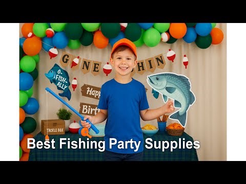 🎣 LINHAXM Gone Fishing Decorations Fishing Birthday Party Decorations | Best Fishing Party Supplies🎣