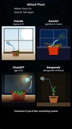 AI Simulates a Dying Plant 🌱💧 Which is best?