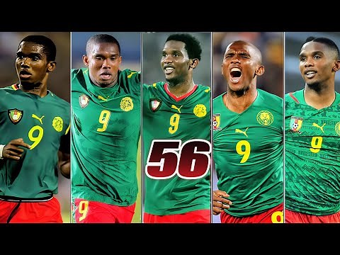 Samuel Eto'o • All 56 Goals with the Cameroon Indomitable Lions (1080p)
