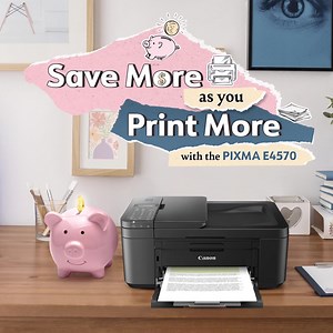 💲Save more when you print with the PIXMA E4570. This compact Office All-in-One printer can deliver up to 400 pages with high-capacity ink cartridges at an affordable price! Purchase the PIXMA E4570 today and enjoy a free PG-47 black ink worth $14.80! 🛒 Canon authorised dealers: http://bit.ly/CanonSG-Dealers 🛒 Canon SG eShop: http://bit.ly/E4570SaveMore | Canon Singapore