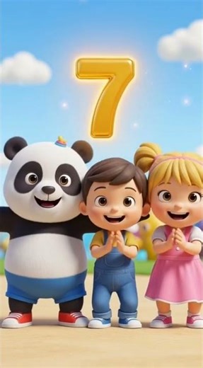 Learn Number 7 with Panda 🐼 | Fun Counting for Kids