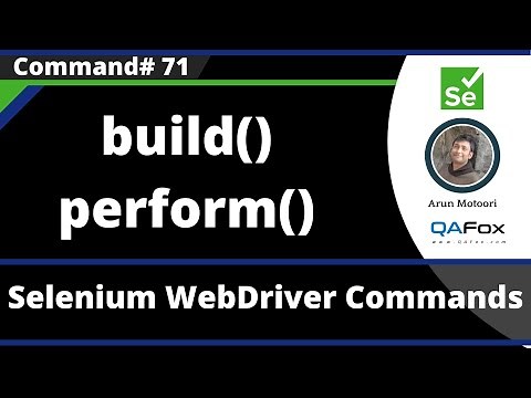 build() and perform() Commands - Selenium WebDriver