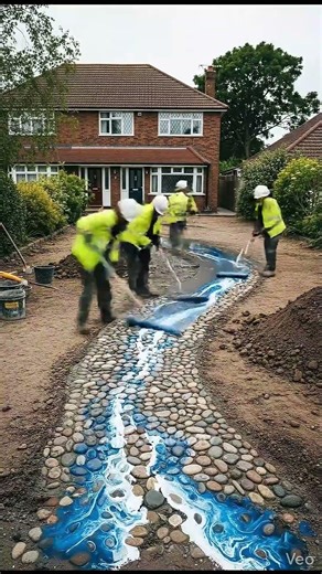 Decorative Pebble Aggregate Walkway #epoxy #interiordesign #renovation