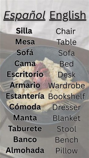 Spanish made Easy : Furniture Words in English & Spanish Fast!