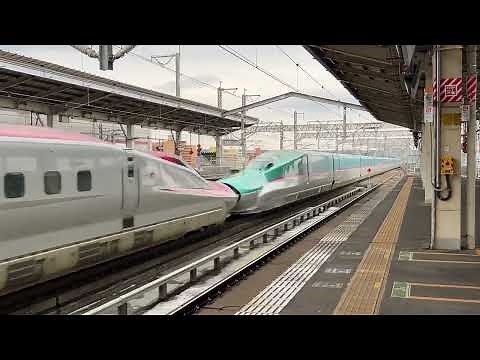 E6系こまち+E5系はやぶさ 福島駅通過