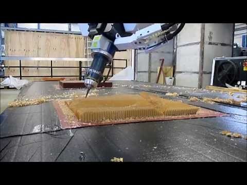 CRENO CNC 2 in 1 ultrasonic cutting and milling of Nomex Honeycomb (Part n°1)
