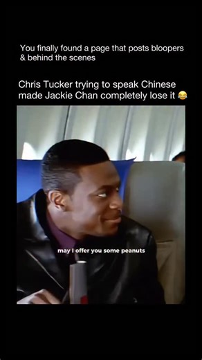 Bloopers & Behind The Scenes on Instagram: "Chris Tucker’s attempt to speak Chinese in Rush Hour became one of the funniest bloopers in the entire franchise, mainly because Jackie Chan simply couldn’t hold it together. The scene required Tucker to deliver a line in Mandarin, but every take ended with him mispronouncing the words in the most chaotic way possible, sending Jackie into uncontrollable laughter. Their chemistry off-camera was just as strong as on-screen, and moments like this showed w