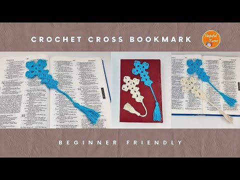 How to Crochet a Cross | Crochet Bookmark | Crochet Ornament - Granny Square Cross For Beginners