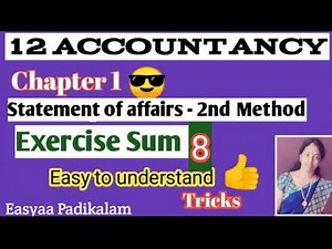 12 Accountancy - Chapter 1 - Exercise Sum 8