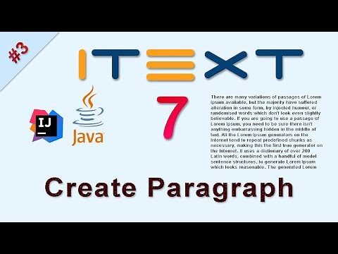 #3 Create Paragraph : iText Java Tutorial