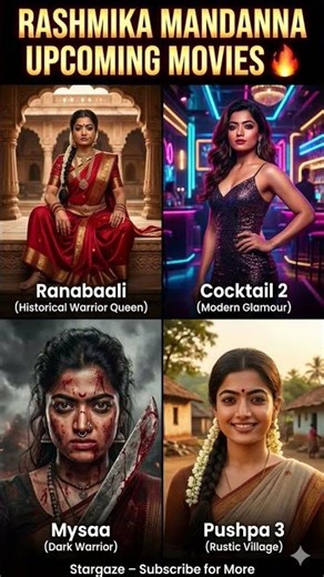 Rashmika Mandanna’s SHOCKING New Looks! 😱 | Upcoming Movies 2026 🔥#rashmikamandanna #rasmika