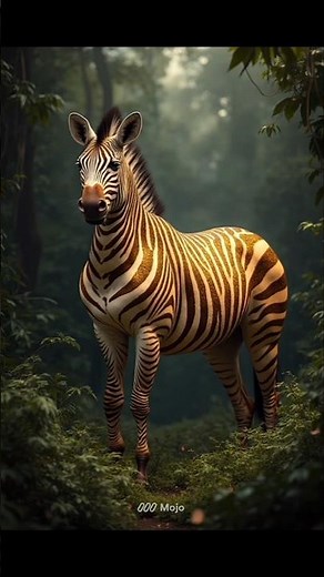 Golden Zebra Zoe | World’s Rarest Zebra 🦓✨ #facts #amazingfacts