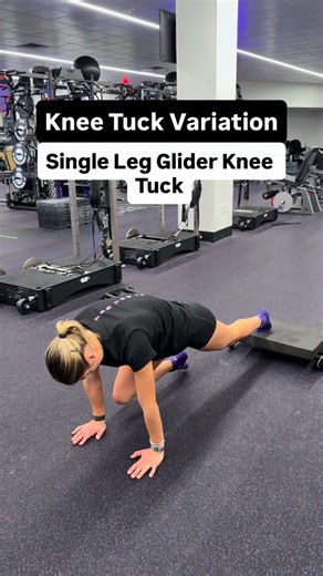 Anthony Adams, CSCS | Sports Performance Coach on Instagram: "Single Leg Glider/Slider Knee Tuck . Nothing revolutionary, just another version of a knee tuck. I like this movement due to its increased demand of anti rotation and anti-extension, hip flexor strength, maintaining posterior pelvic tilt, and hip dissociation with a stable pelvis. . This movement demands way more stability and strength when done on a single leg compared to a double knee tuck. This exercise can be progressed by adding 