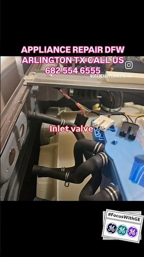 ge washer H20 error code. inlet valve repair. appliance repair Arlington tx #appliancebootcamp #diy