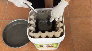 496K views · 7.8K reactions | Creative With Cement - Ideas For Making Cement Pots From Egg Crates - Simple And Beautiful | Motcraft | Facebook