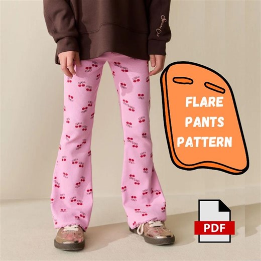 Flare Pants Pattern for Kids, Baby Girl Leggings Sewing Pattern for Children, Bell Bottom Pants Pattern, Flare Leggings Pattern - Etsy