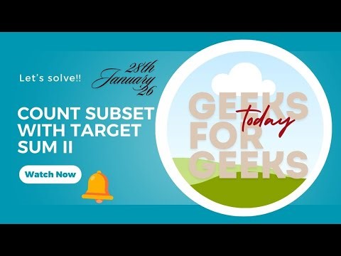 Count Subset With Target Sum - II