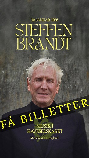 🎶 Du bør være hurtig, hvis du vil sikre dig billet til vores dinner-koncerter. Der er kun få billetter tilbage til aftenen med Steffen Brandt den 30. januar. Billetter via linket her 👉 https://bit.ly/m-i-h | Musik i Haveselskabets Have