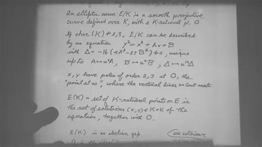 John Tate- The arithmetic of elliptic curves