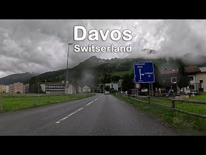 Davos Switzerland | What This City Looks Like in the Rain In 4K | POV Driving