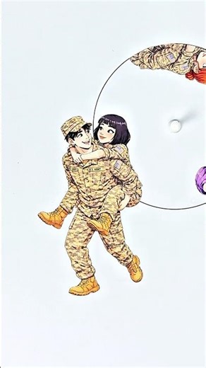 Jinu & Rumi Hair Color Change Puzzle Art Military Dance K-Pop Trend #jinu #kpop #rumi #demonhunters