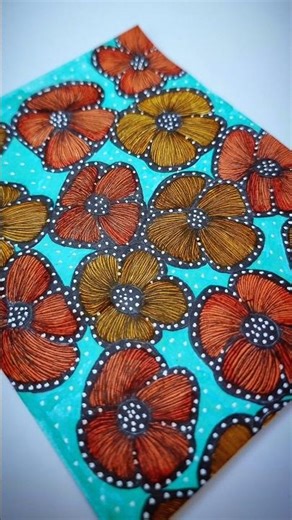 easy & colorful zen doodle art for beginners💙💙 ||#shorts ||anuec artspace