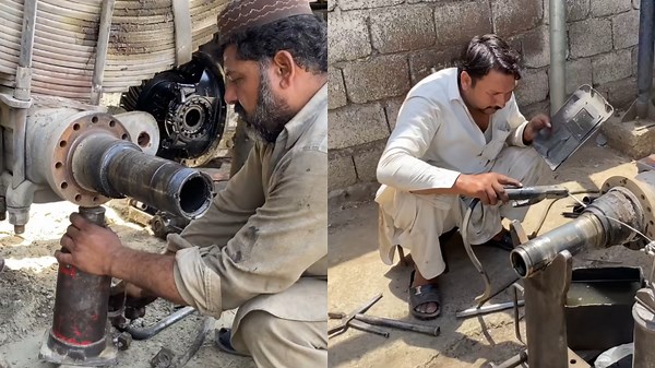 Expert Hands Restoring a Broken Wheel Hub