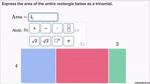 Multiplying monomials by polynomials: area model