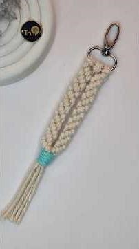 Macrame Keychain Tutorial | Diagonal Double Half Hitch Knot #macrame #macramekeychain #shorts
