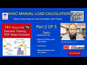 🔥 Master HVAC Manual Load Calculation (Carrier & ASHRAE Standards) – Get Certified! 🔥