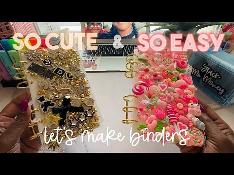 Decorating a Budget Binder with Charms | Slime Binder DIY Day 7