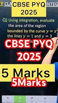 Q) Using integration, evaluate the area of the region bounded by the curve y = x^2 =the lines y =
