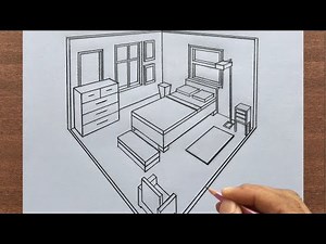 How to Draw a Bedroom in 2-Point Perspective Step by Step