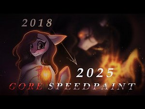 [PASTEL GORE/13+] Heart Afire (Redraw) - MLP Speedpaint