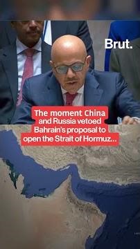 When China and Russia stopped a UNSC motion for opening the Strait of Hormuz