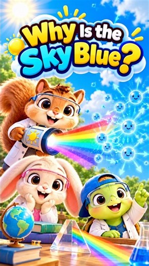Why Is the Sky Blue? ☀️💙 | Easy Space Science for Kids | Coco & Puff #cocoandpuff #kids #science