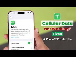 Fix- Cellular data not working on my iPhone 17 Pro Max | Pro