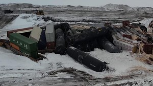 Train derails in rural North Dakota and spills chemicals